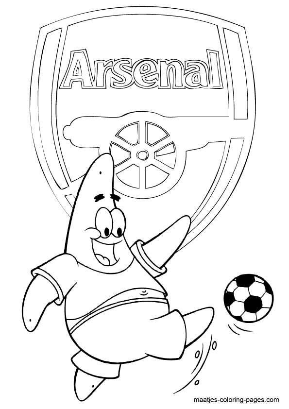 Arsenal Patrick Star playing soccer