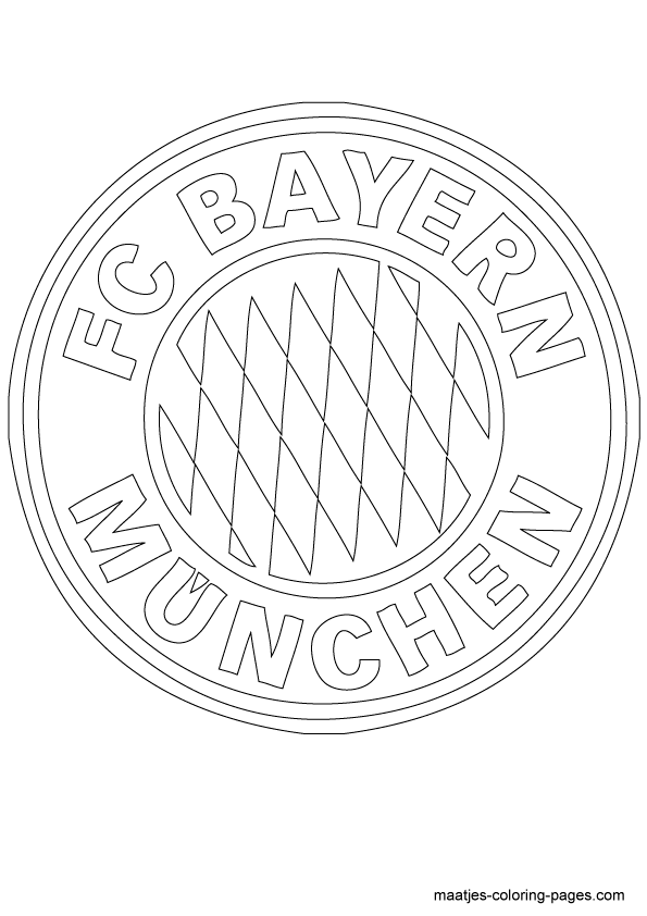 FC Bayern Munich logo soccer coloring pages