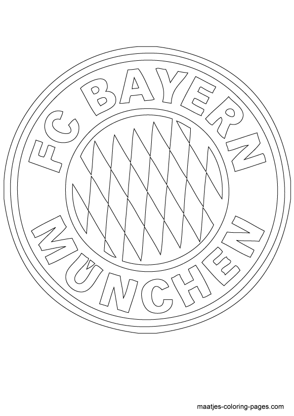 fc bayern munchen soccer club logo coloring page