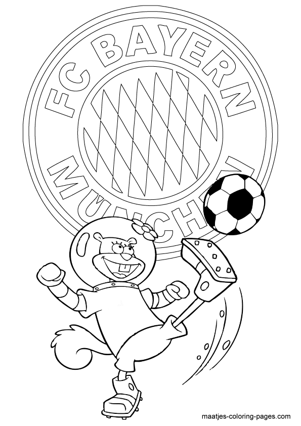 Bayern Munchen Sandy Cheeks playing soccer