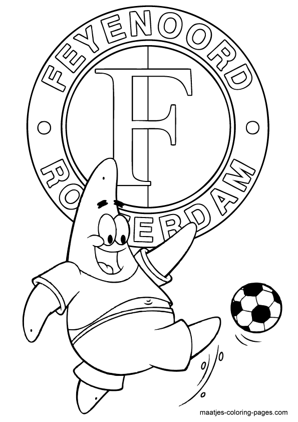 Feyenoord Patrick Star playing soccer