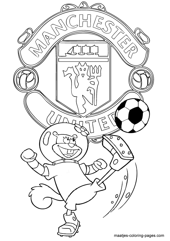 Manchester United and Sandy coloring pages