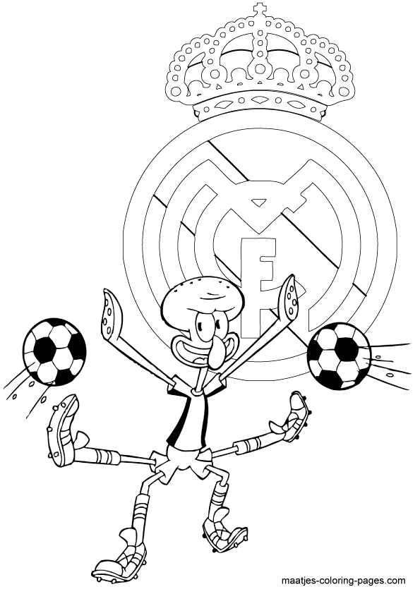 real madrid logo black. Real Madrid Squidward