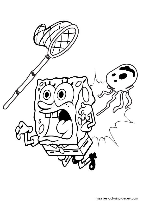 jellyfish spongebob coloring pages