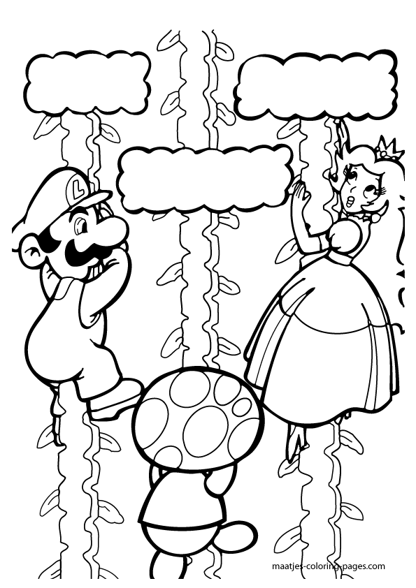 mario bros free printable coloring pages