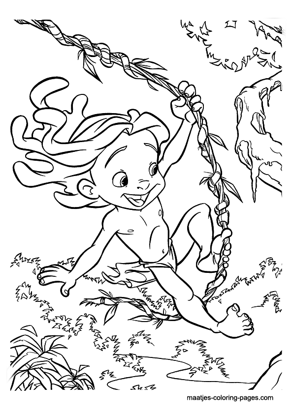 tarzan free coloring pages - photo #16