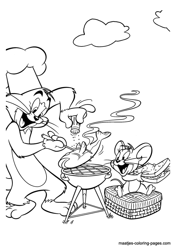 tom and jerry coloring pages for kids. spike colouring pages