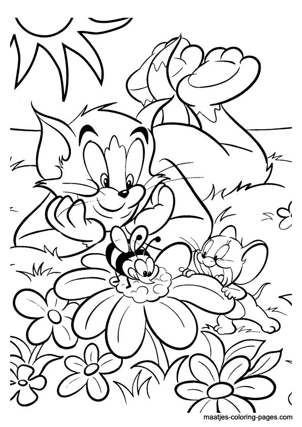 tom and jerry coloring pages for kids. Tom and Jerry coloring