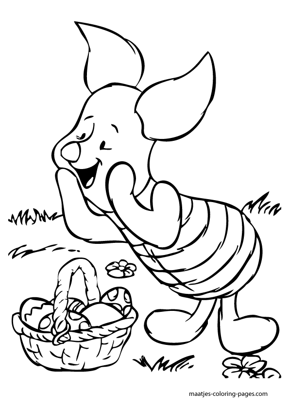 Winnie The Pooh Easter Coloring Pages Piglet Easter coloring pages
