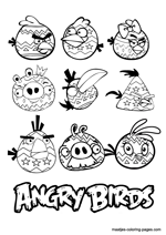 Angry Birds Easter coloring pages