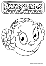 Pink Bird as Angry Birds Star Wars Princess Leia