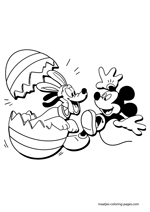 Mickey Mouse and Pluto Easter joy