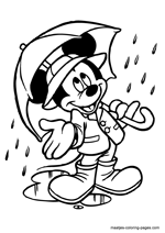 Mickey Mouse in the rain