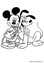 Mickey Mouse and his dog Pluto