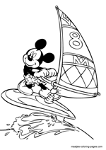 Mickey Mouse windsurf board