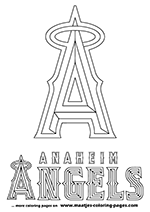 Los Angeles Angels of Anaheim MLB Coloring Pages