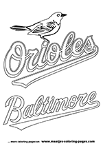 Baltimore Orioles Logo MLB Coloring Pages