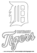 Detroit Tigers MLB Coloring Pages