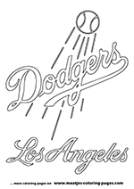 Los Angeles Dodgers MLB Coloring Pages