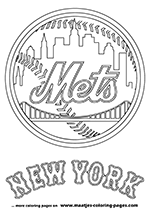 New York Mets MLB Coloring Pages
