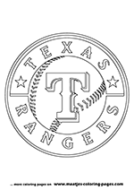 Texas Rangers MLB Coloring Pages