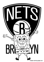 Brooklyn Nets Spongebob coloring pages