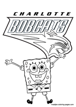 Charlotte Bobcats Spongebob coloring pages