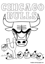 Chicago Bulls Angry Birds coloring pages