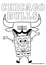 Chicago Bulls Spongebob coloring pages