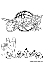 Cleveland Cavaliers Angry Birds coloring pages