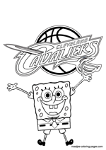 Cleveland Cavaliers Spongebob coloring pages