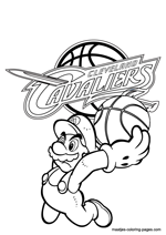 Cleveland Cavaliers Super Mario coloring pages