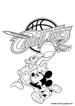Cleveland Cavaliers Disney coloring pages