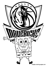 Dallas Mavericks Spongebob coloring pages