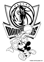 Dallas Mavericks Disney coloring pages
