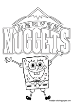 Denver Nuggets Spongebob coloring pages