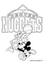 Denver Nuggets Disney coloring pages