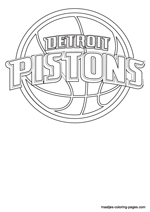 Detroit Pistons logo coloring pages