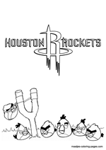 Houston Rockets Angry Birds coloring pages