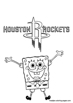 Houston Rockets Spongebob coloring pages
