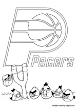 Indiana Pacers Angry Birds coloring pages