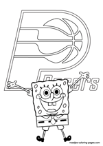 Indiana Pacers Spongebob coloring pages