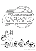 Los Angeles Clippers Angry Birds coloring pages