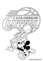 Los Angeles Clippers Disney coloring pages