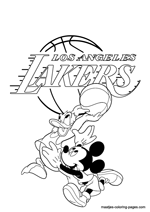 Los Angeles Lakers Disney coloring pages