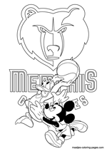 Memphis Grizzlies Disney coloring pages