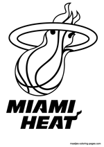 Miami Heat logo coloring pages