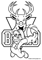 Milwaukee Bucks Super Mario coloring pages