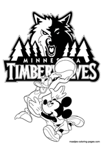 Minnesota Timberwolves Disney coloring pages
