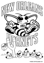New Orleans Hornets Angry Birds coloring pages